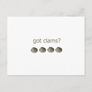 got Clams? Logo Postkarte