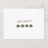 got Clams? Logo Postkarte (Vorderseite)