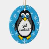 Got Clarinet-(lustige) Verzierung Keramik Ornament (Rechts)