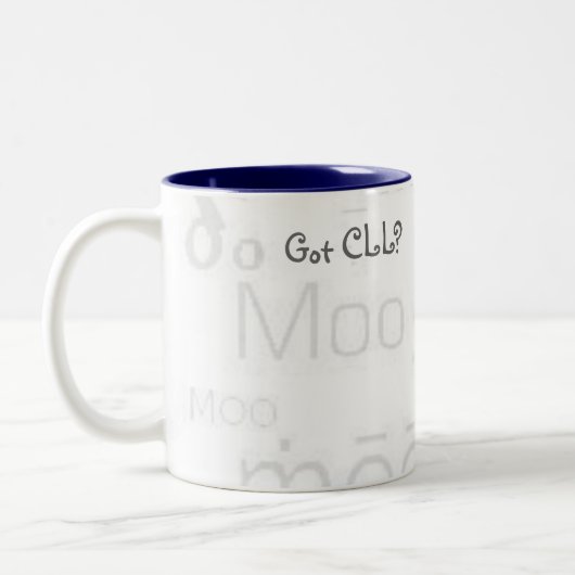 Got CLL? Zweifarbige Tasse (Links)