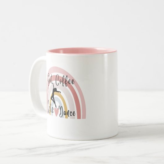 Got Coffee Let's Dance Zweifarbige Tasse (Vorderseite Links)