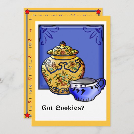 Got Cookies? (Party Einladung) Einladung (Vorne/Hinten)