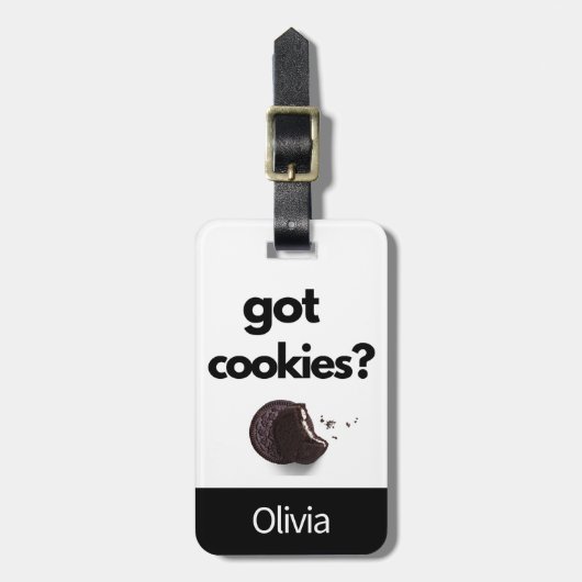 "Got Cookies" Witzig Gepäckanhänger (Vorderseite vertikal)