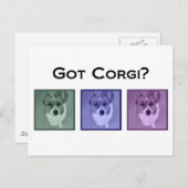 Got Corgi? Funny Corgis Art Fotograf Postkarte (Vorne/Hinten)