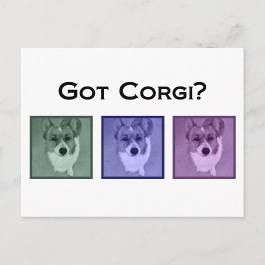 Got Corgi? Funny Corgis Art Fotograf Postkarte (Vorderseite)