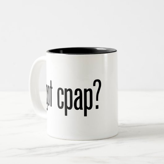 Got CPAP? Kaffee-Tasse Zweifarbige Tasse (Vorderseite Links)