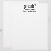 Got Curls? Briefbogen (Vorne/Hinten)