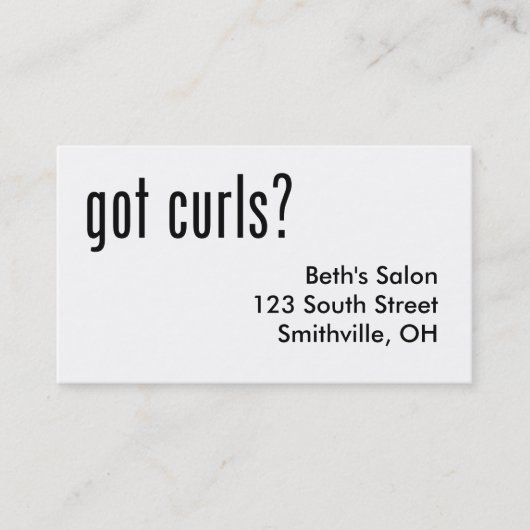 Got Curls? Terminkarte (Vorderseite)