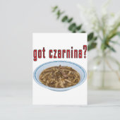 Got Czarnina? Suppe Postkarte (Stehend Vorderseite)