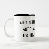 got dafür niemand Zeit Zweifarbige Tasse (Links)