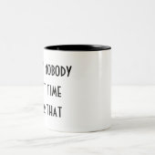 got dafür niemand Zeit Zweifarbige Tasse (Mittel)