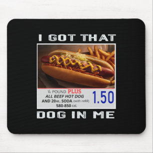 Got, dass Hund in mir Funny Hotdogs Combo 4. Juli Mousepad