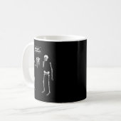 Got deinen Rücken _ Funny Skeleton Puff Kaffeetasse (Vorderseite Links)