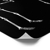 Got deinen Rücken _ Funny Skeleton Puff Poster (Ecke)