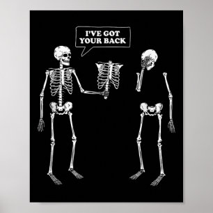 Got deinen Rücken _ Funny Skeleton Puff Poster