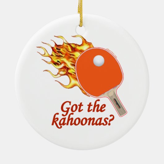 Got den Kahoonas lodernden Ping Pong Keramikornament (Hinten)