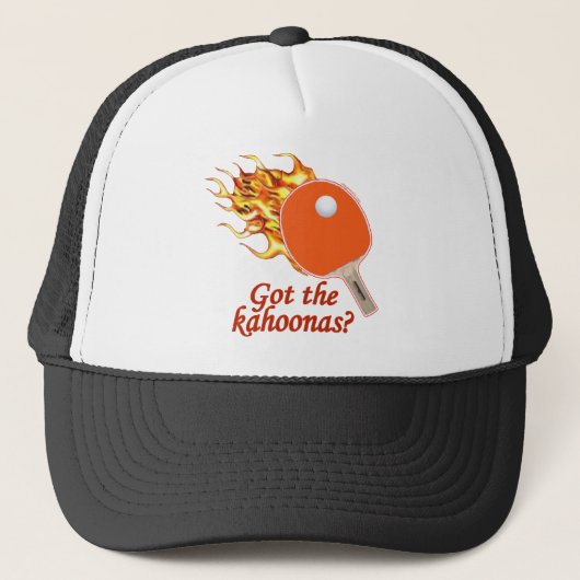 Got den Kahoonas lodernden Ping Pong Truckerkappe (Vorderseite)
