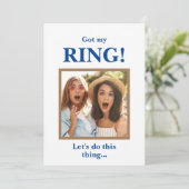 Got der Bridesmaid-Vorschlagskarte meiner Ringfarb Einladung (Stehend Vorderseite)