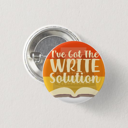 Got der Write-Lösung Funny Author Time Button (Vorne & Hinten)