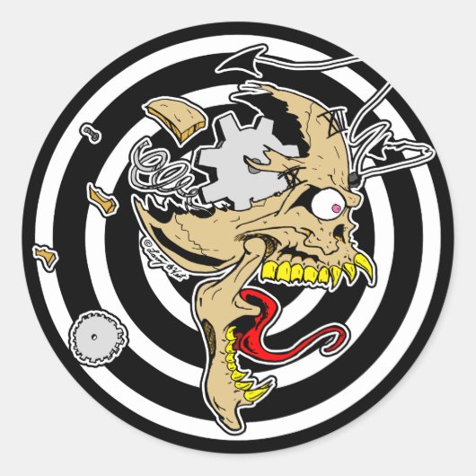 Got der Zeit Runder Aufkleber (Vorderseite)