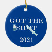 Got des Impfstoffes 2021 Keramik Ornament (Vorne)