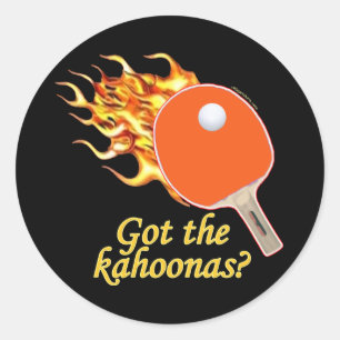Got des Kahoonas-Pingpong Runder Aufkleber
