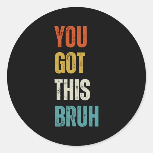 Got dieser Bruh Testing Day Teacher Kids Runder Aufkleber (Vorderseite)