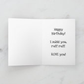 Got dir ein Geschenk, aber ich aß es, Liebe vom Hu Karte (Innenseite)