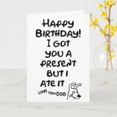 Got dir ein Geschenk, aber ich aß es, Liebe vom Hu Karte (Gelbe Blume)