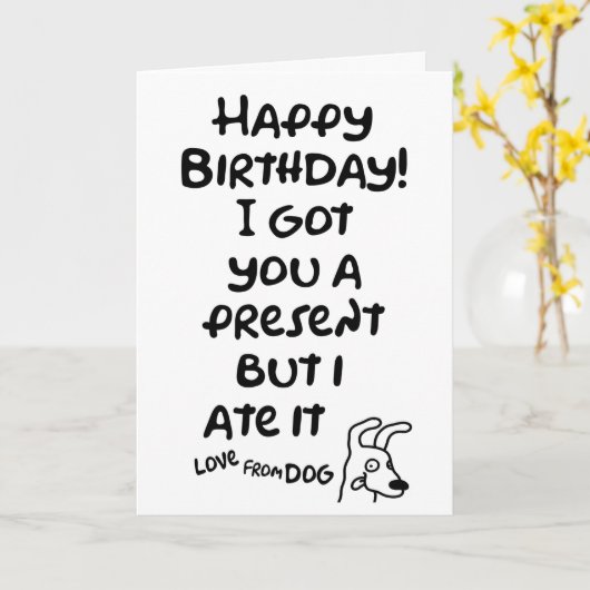 Got dir ein Geschenk, aber ich aß es, Liebe vom Hu Karte (Gelbe Blume)