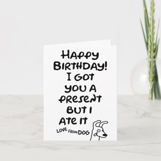 Got dir ein Geschenk, aber ich aß es, Liebe vom Hu Karte (Vorderseite)