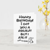 Got dir ein Geschenk, aber ich aß es, Liebe vom Hu Karte (Gelbe Blume)