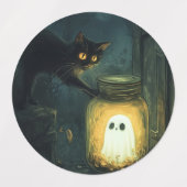 Got dir Halloween Black Cat und Ghost Etiketten (Design 2)