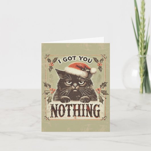 Got dir nichts Schönes Funny Black Cat Weihnachten (Vorderseite)