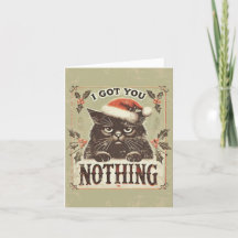 Got dir nichts Schönes Funny Black Cat Weihnachten