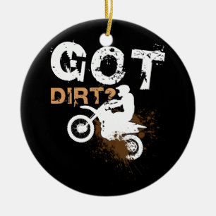 Got Dirt Motocross Racing Keramik Ornament