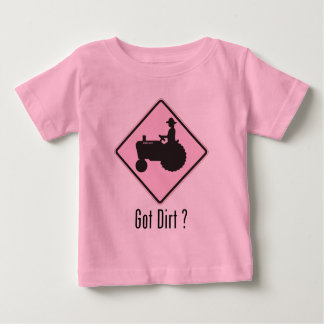 Got Dirt Traktor Lt. Pink Baby T-shirt