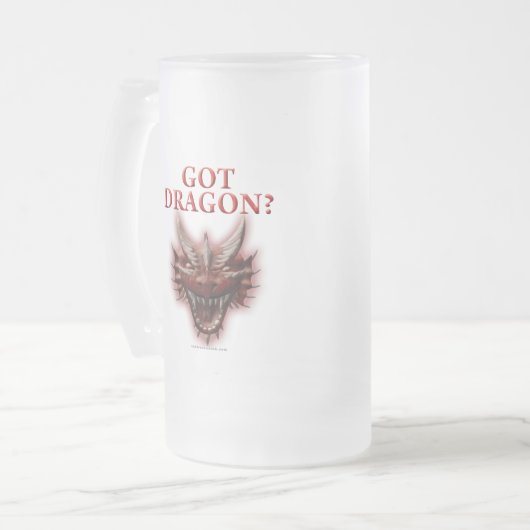 Got Drachen? Mattglas Bierglas (Vorderseite Links)