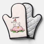 Got Eggnog von Jeff Willis Art Ofenhandschuh (Vorderseite/Rückseite)