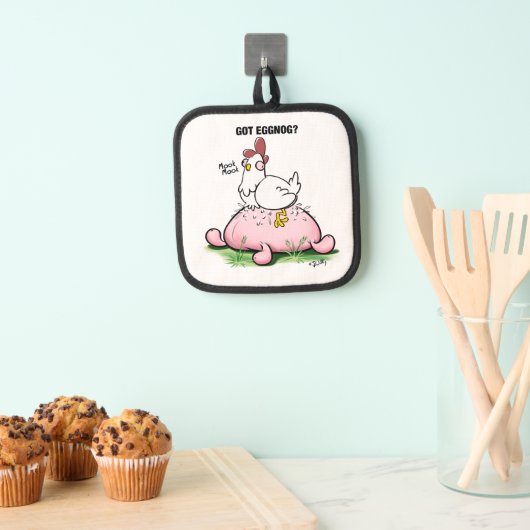 Got Eggnog von Jeff Willis Art Topflappen (Insitu (Hängend))