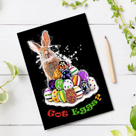 Got Eier? Funny Oaster Bunny Eggs Mitteilungskarte