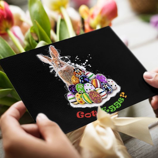 Got Eier? Funny Oaster Bunny Eggs Postkarte