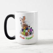 Got Eier? Funny Oaster Bunny Eggs Verwandlungstasse (Links)