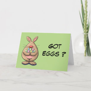 got Eier? niedlicher und lustiger Osterhasen Carto Feiertagskarte