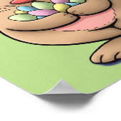 got Eier? niedlicher und lustiger Osterhasen Carto Poster (Ecke)
