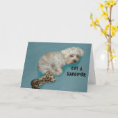 Got eines Hangover Card White Dog Karte (Gelbe Blume)