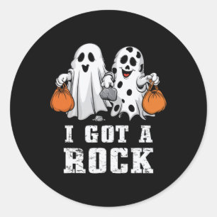 Got eines Rock Ghost Halloween Spooky Trick Lecker Runder Aufkleber