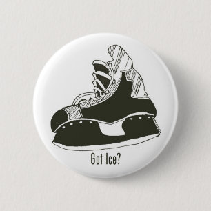 Got Eis? Hockey-Skate-Knopf Button