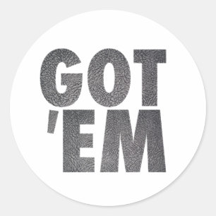 GOT ELEPHANT CEMENT RUNDER AUFKLEBER