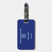 Got es! Die blaue Volleyballmannschaft des Mädchen Gepäckanhänger (Rückseite vertikal)